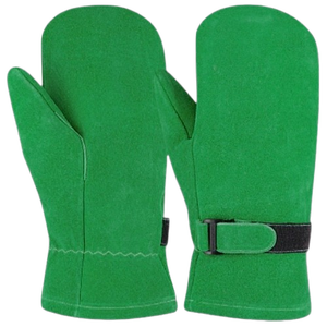 Mitaines de boulangerie en cuir de vachette pleine fleur, respirantes, de qualité supérieure, avec manchette de sécurité réfléchissante, résistantes à la chaleur, pour usage industriel - Product Image 5