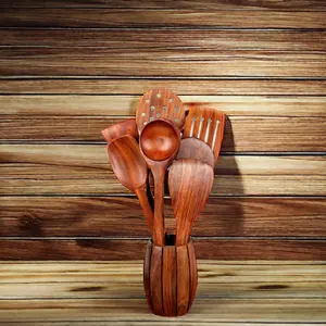 工艺专业手工木制勺子套装印度高档厨具