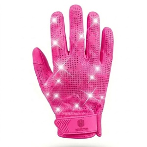 Gants de football américain pour receveur, sur mesure, haute qualité, respirants, pour équipe, avec strass et paume ultra-adhérente - Product Image 1