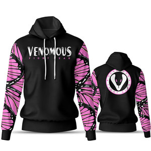 Sudadera con Capucha con Estampado de Mariposa Venenosa Unisex, Especialmente para Mujer, Sudadera con Logotipo Personalizado, Ropa Urbana, Mezcla de Algodón y Poliéster - Product Image 1