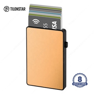 TILONSTAR TWM105 Porte-Cartes de Crédit Homme en Aluminium RFID Minimaliste à Éjection - Product Image 1