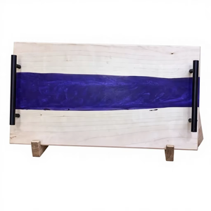 Wood-Resin Luxury Dining <b>Table</b> Home Decor Food Surf Tray <b>Kitchen</b> Gift Customized Color Ramadan Diwali Wedding Modern Design - Product Image 1