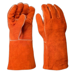 Gants de soudage en cuir de vachette pleine fleur robustes, haute performance, ignifuges, anti-coupure, pour la sécurité au travail, le barbecue et la protection personnelle anti-vibrations - Product Image 1
