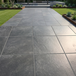 กระเบื้องปูพื้นพอร์ซเลนแบบเต็มแผ่น Vistaar Hammer Stone Nero หนา 20 มม. ขนาด 600x600 มม. 600x900 มม. R11 พร้อมกาวสำหรับปูภายนอกอาคาร เหมาะสำหรับห้องโถงและห้องน้ำ - Product Image 2