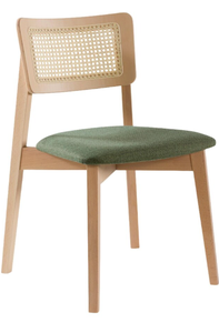 Silla de comedor de madera de alta calidad, diseño minimalista, estructura de madera maciza, respaldo de mimbre tejido, para hotel y hogar. - Product Image 3