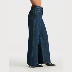FANKES Pantalones Vaqueros de Mujer, Cintura Alta, Azul Oscuro, Corte Recto, Estilo Vintage, Largos, Casuales, Impermeables, de Secado Rápido, Transpirables, Tejido de Punto - Product Image 3