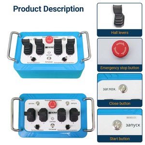 Plug Play Waterproof USB <b>Rechargeable</b> Hydraulic Proportional <b>Wireless</b> Remote Controller with 4 Levers for Crane Hydraulic System - Product Image 3