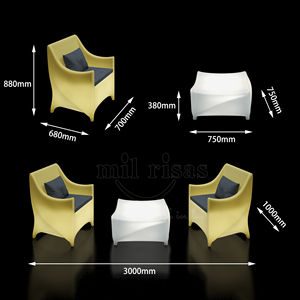 Ensemble table et chaises LED modernes, meubles lumineux, sièges <span class=keywords><strong>de</strong></span> salon pour événements extérieurs, meubles lumineux RGB pour mariage, fête, hôtel, <span class=keywords><strong>bar</strong></span> - Product Image 6