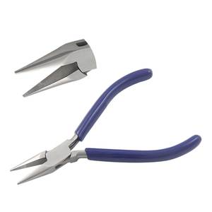 115mm Chain Nose Pliers PVC Handles Serrated Jaws Spring for Box Joint for Jewelry Making DIY Crafts Crimping OEM Fishing - Product Image 1