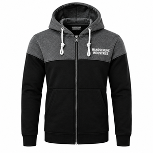 Sudaderas casuales de color sólido para hombre, con la mejor costura, doble cremallera, corte regular, nuevas sudaderas para hombre - Product Image 1