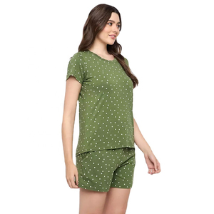 ชุดเซ็ตเสื้อยืดและกางเกงขาสั้นพิมพ์ลาย 2 ชิ้น ผ้าโพลีเอสเตอร์/คอตตอน ระบายอากาศได้ดี ไซส์พลัส สำหรับผู้หญิง ฤดูร้อน ปี 2026 ผลิตตามสั่ง ขายส่ง - Product Image 3