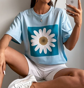 Camiseta Estampada We Bare Bears para Mujer, Cuello Redondo, Manga Corta, Corte Holgado Informal, 100% Algodón, Diseño de Personajes de Primavera/Verano - Product Image 6