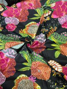 New Design Wholesale 60by60 Cambric Indian <b>Garment</b> Fabric Eco-Friendly Lightweight Floral Hand Block Screen Print for Bags Craft - Product Image 3