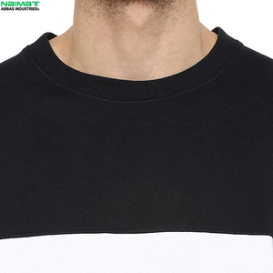 Extended Adjustable Drawstring Crew <b>Neck</b> Sweat Shirt Men Metal Tip Cords Heavy <b>Padded</b> Sweat Shirt Outer Wear Top - Product Image 6