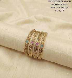 Indian Traditional Gold Plated Kundan <b>Bangle</b> Set Brass Base <b>Bangles</b>, Bridal Wedding Jewelry Set for Women - Product Image 2