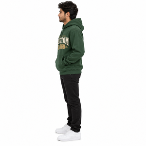 Sudadera con Capucha Negra para Hombre y Mujer, Unisex, Color Sólido, Informal, con Bolsillo Tipo Canguro, Algodón de Alta Calidad de 320 g/m² - Product Image 4