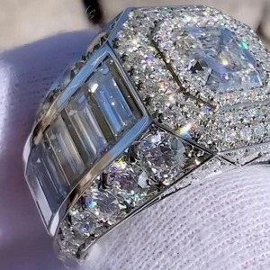 Nueva Colección Anillo de Compromiso para Hombre con Corte Asscher, 9.50ctw, Diamantes Cultivados en Laboratorio, Certificados IGI, Oro Sólido de 14K, Minimalista y de Lujo - Product Image 4