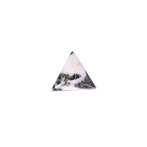Pierre précieuse naturelle en jaspe zèbre - Triangle 15x17 mm Cabochon à dos plat pour la fabrication de bijoux - Product Image 1