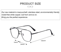 Monturas de Gafas de Diseño de Doble Viga de Lujo Premium, Monturas Ópticas Metálicas, Nuevas Gafas