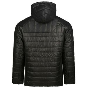 Men's Lightweight Wool Puffer <b>Jacket</b> Hooded Insulated Winter Coat with Windproof Zipper <b>Packable</b> Bubble Down <b>Jacket</b> in Black - Product Image 2