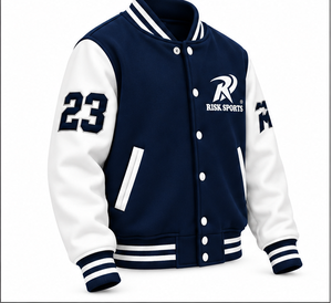 Two Tone <b>Velvet</b> Letterman <b>Jacket</b> <b>Men</b> Bomber Sweatshirt College Style Button Front Hooded Outerwear Polyester/Cotton 350grams - Product Image 2