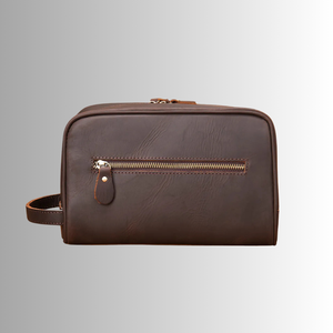 Wholesale Premium Quality Vintage Genuine Leather Large Fashion Dopp Kit Handcrafted Cowhide Travel for Bag Zipper Heavy - Product Image 4