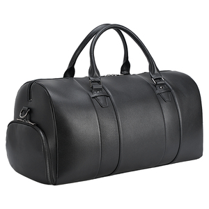 Leather <b>Duffel</b> <b>Bag</b> With Shoe Compartment Duffle <b>Bag</b> Zipper Closure Travel Weekender <b>Bag</b> Black <b>Duffel</b> <b>Bag</b> Travel Duffle <b>Bag</b> - Product Image 1