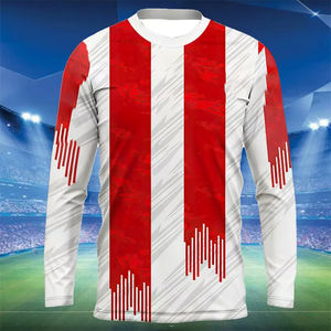 เสื้อยืดคอกว้างแขนยาวทรงปกติสำหรับผู้ชาย ผลิตจากโพลีเอสเตอร์ 100% เป็นมิตรต่อสิ่งแวดล้อม สวมใส่สบาย แห้งเร็ว ระบายอากาศได้ดี ผลิตตามสั่งได้ทุกขนาด - Product Image 5