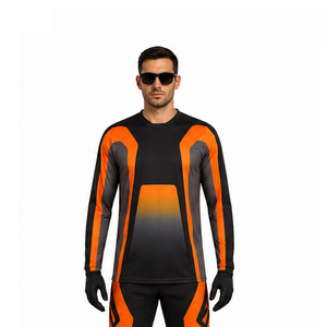 Maillot de motocross professionnel à manches courtes, séchage rapide, impression personnalisée pour équipe, pantalon inclus, cyclisme, descente, t-shirt de motocross - Product Image 5