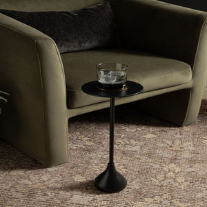 Modern Pedestal Drink <b>Table</b> Contemporary design Versatile furniture <b>Tall</b> Black Aluminum Side <b>Tables</b> - Product Image 4
