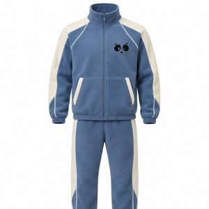 Fleece Tracksuit For Men Custom Casual Activewear Set With Zipper Jacket And Jogging <b>Pants</b> For Fitness Training And Outdoor Wear - Product Image 3