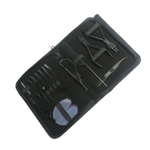 Kit d'outils de pose d'extensions capillaires en gros : Pince à sertir pour micro-anneaux, outil de tirage à boucle, ciseaux de barbier, pinces à aiguilles et peigne à cheveux - Product Image 5