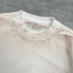 Camiseta de algodón para hombre al por mayor OEM/ODM, 230 g/m², unisex, corte holgado, con impresión de logotipo personalizado, diseño liso. - Product Image 3