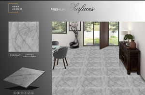 Azulejos de Porcelana Esmaltada de Diseño Moderno de 600 x 600 mm, Venta al por Mayor de Fábrica, Blancos y Negros, Pulidos y Brillantes para Uso en Interiores - Product Image 3