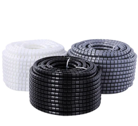 Fundas de Cable de PE de 4 mm, 6 mm, 8 mm, 10 mm, 12 mm, 15 mm, 19 mm, 25 mm, 32 mm, Herramienta de Protección de Cables y Alambres, Bandas Espirales Protectoras de Cables