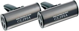 CLIPIA น้ำหอมปรับอากาศในรถยนต์แบบพกพาชนิดเติมได้ กลิ่นไวท์มัสก์ G-79 (สีเทาเมทัลลิก) กำจัดกลิ่น - Product Image 1