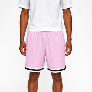 Shorts de basket-ball pour hommes, respirants, légers, séchage rapide, écologiques, entraînement sportif, gym, course à pied, taille élastique, 100% polyester - Product Image 1