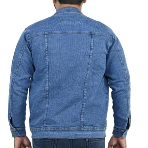 Vestes en jean à capuche personnalisées avec logo, col montant et patchwork pour marques et boutiques – Lavage vintage, mode urbaine intemporelle - Product Image 2