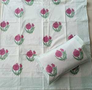 Sábana Plana King Size de Algodón Puro con Estampado Artesanal, 200 Hilos, Ecológica, Suave para la Piel, para Todas las Estaciones - Product Image 3