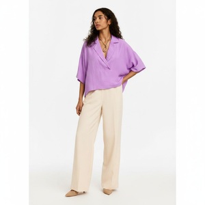 Chemise Blazer Décontractée Oversize Coupe Ample Effet Délavé Séchage Rapide Lilas - Product Image 6