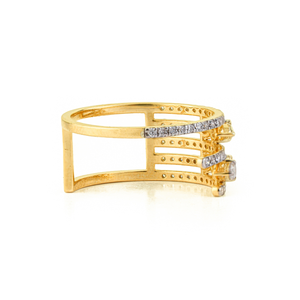 Bague de mariage luxueuse et magnifique en or jaune véritable 14 carats avec diamant véritable, bijoux de fiançailles pour femme, prix de gros - Product Image 5