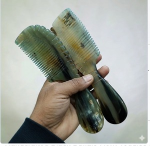 Premium Handmade Ox Horn <b>Hair</b> <b>Comb</b> Natural Anti-Static <b>Hair</b> Care <b>Comb</b> for Smooth Styling at Wholesale Price - Product Image 1