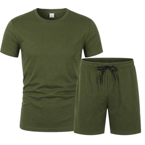 Ensemble de sport 2 pièces pour homme, 80% polyester, t-shirt à séchage rapide et short de jogging, pour la course, l'entraînement, la gym, vêtements de sport - Product Image 6