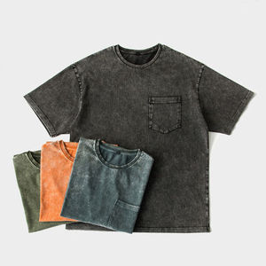 เสื้อยืดผู้ชายทรงปกติ ผ้าถักเนื้อหนา 100% คอตตอน ระบายอากาศได้ดี สีพื้น สไตล์ลำลอง - Product Image 3