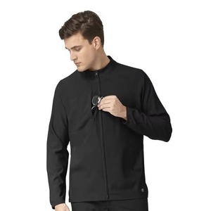 Blouse médicale respirante en tissu extensible avec fermeture éclair sur le devant, nouveau style, pour infirmières, automne-hiver - Product Image 2