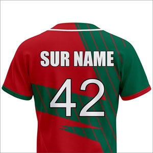 Private Label Custom Printed Baseball Jersey Manufacturer Breathable Moisture-Wicking Half Team Uniform Spring/Summer - Product Image 5