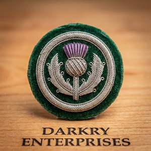 Handmade Bullion Wire Royal Order of Scotland Masonic Patch Scottish Thistle Embroidered Badge for Regalia Uniforms and Caps - Product Image 2