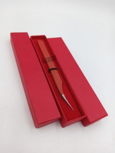 Nuevo diseño profesional, aislamiento, naranja oscuro recubrimiento en polvo, logotipo personalizado, pinzas de extensión de pestañas de acero inoxidable, herramientas de belleza - Product Image 4