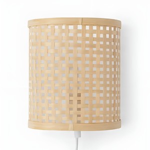 Interior Natural Bamboo Wall <b>Sconces</b> Fancy <b>Light</b> Luxury Wall-mounting Lamp <b>Sconce</b> for Kitchen Decor Woven Boho Indoor Lamps - Product Image 1