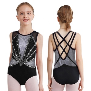 6-16 niños niñas danza gimnasia rendimiento traje leotardo metálico para espectáculos patinaje artístico acrobacia práctica competencia - Product Image 2
